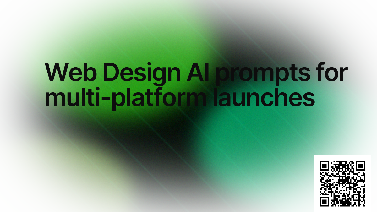 Web Design AI prompts for multi-platform launches